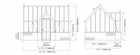 English Victorian Terrace Glasshouses by Hartley Botanic