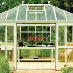 White Hartley Botanic Glass to Ground Greenhouse