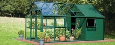 Side View of the Grow and Store Greenhouses From Hartley Botanic